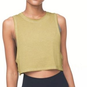 Lululemon Gold "Muscle Love Crop Tank"